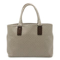 Bottega Veneta Dark Brown Coated Canvas Pvc Leather Shoulder Bag Tote Bag (Pre-Owned)