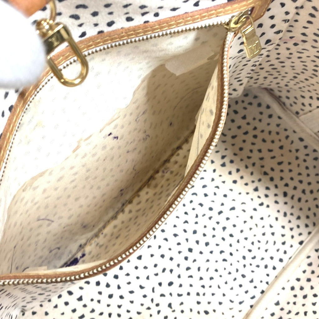 Louis Vuitton Brown Monogram White Monogram Shoulder Bag Tote Bag (Pre-Owned)