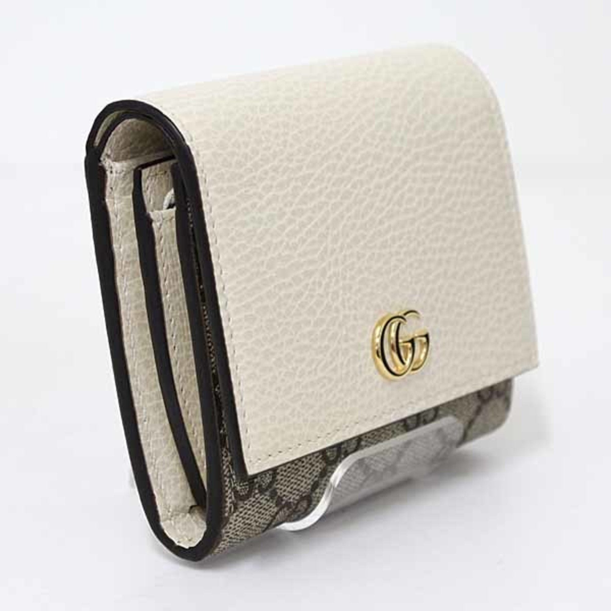 Gucci Beige White Gg Supreme Wallet (Tri-Fold) (Pre-Owned)