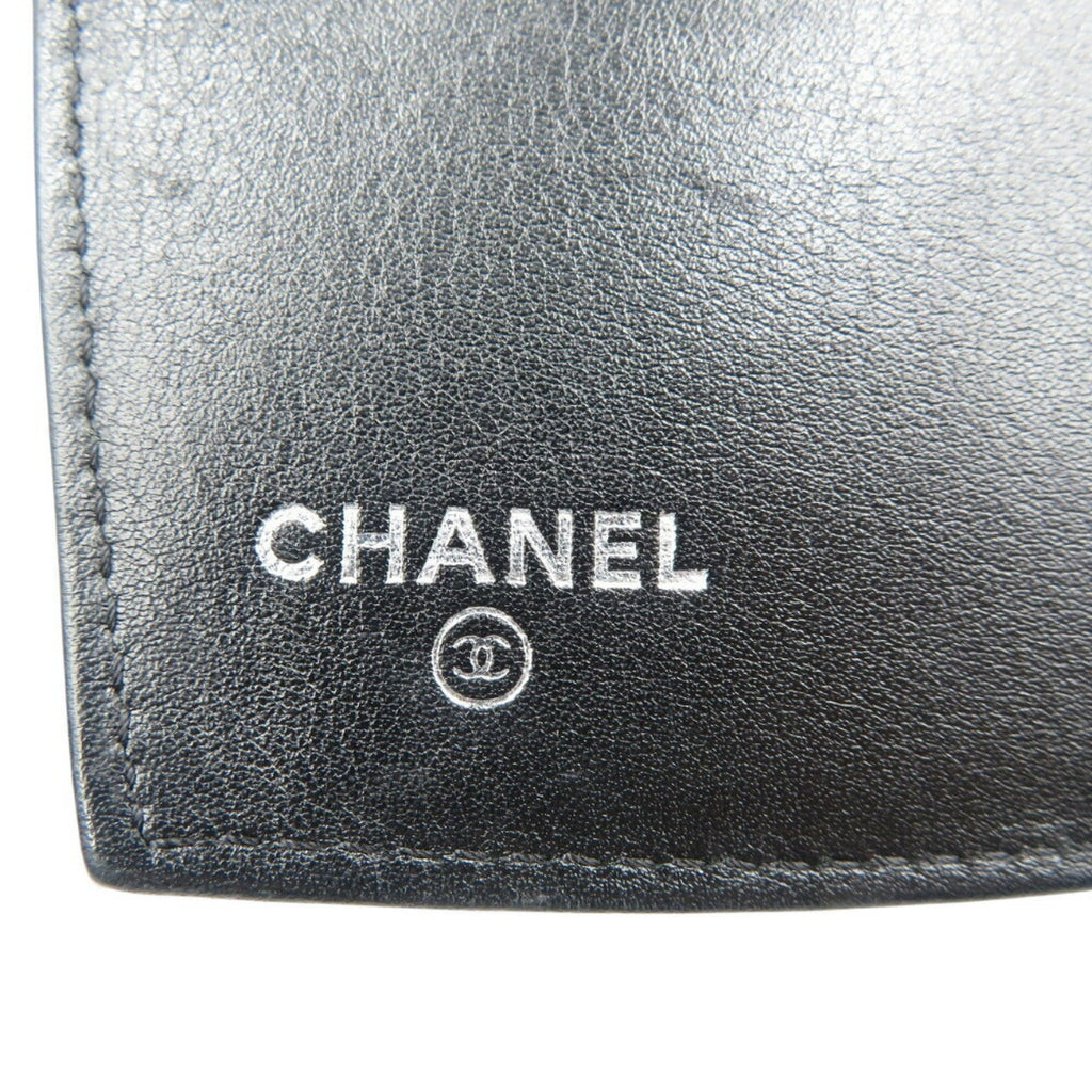 Chanel Black Yellow Patent Leather Wallet (Bi-Fold) (Pre-Owned)