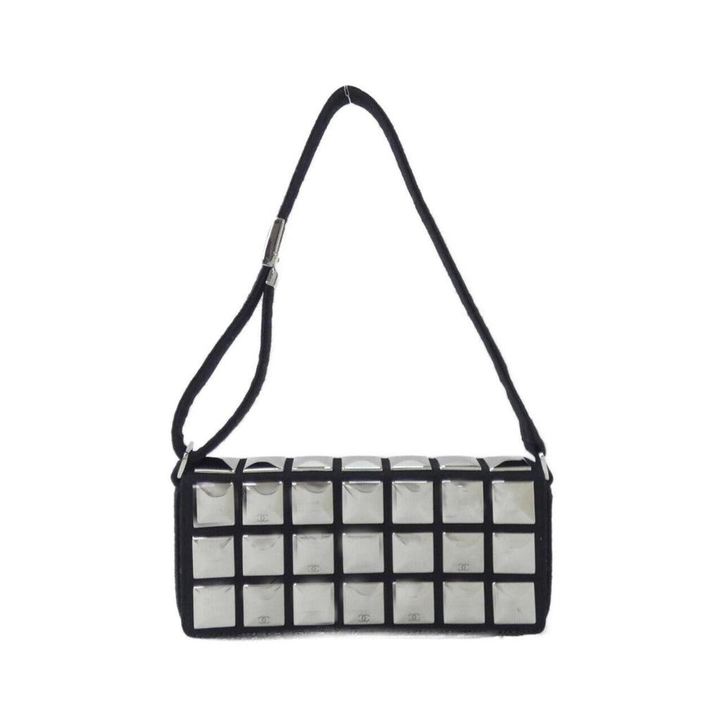 Chanel Black Canvas Shoulder Bag (Pre-Owned)
