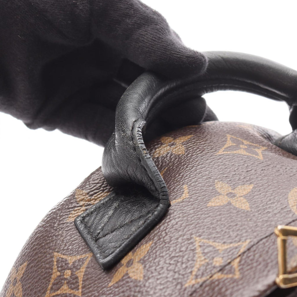 Louis Vuitton Black Brown Pvc Coated Canvas Leather Backpack (Pre-Owned)