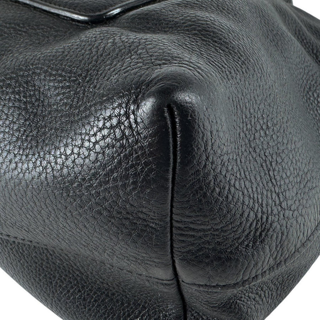 Prada Black Leather Handbag Shoulder Bag (Pre-Owned)