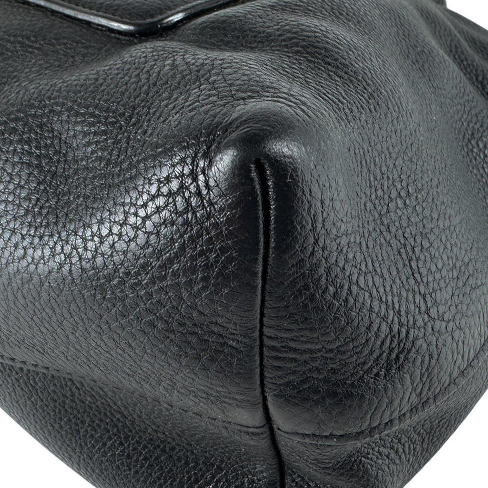 Prada Black Leather Handbag Shoulder Bag (Pre-Owned)