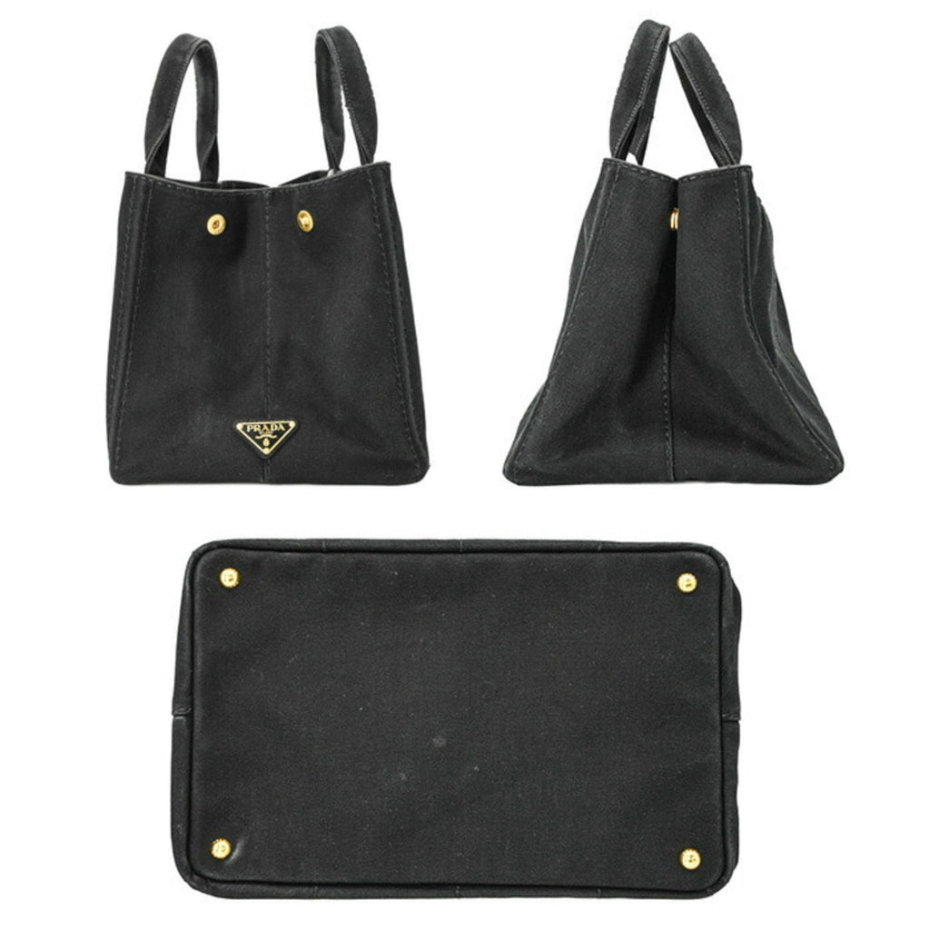 Prada Black Denim Handbag Shoulder Bag Tote Bag (Pre-Owned)