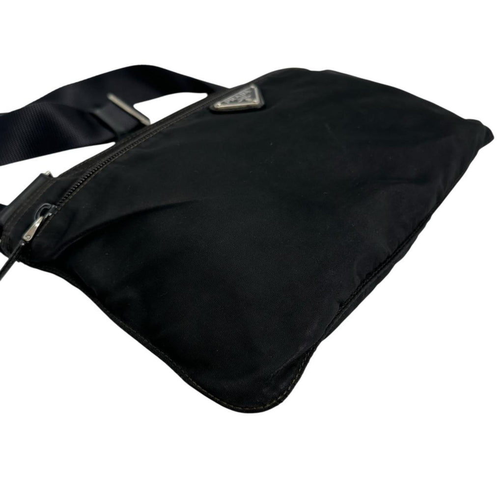 Prada Black Nylon Shoulder Bag Sling Bag (Pre-Owned)