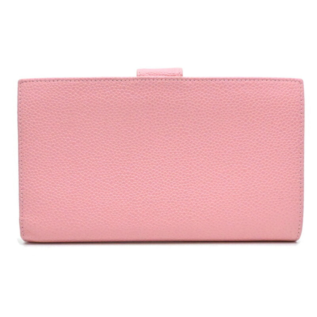 Chanel Pink Grained Calfskin Wallet (Bi-Fold) (Pre-Owned)