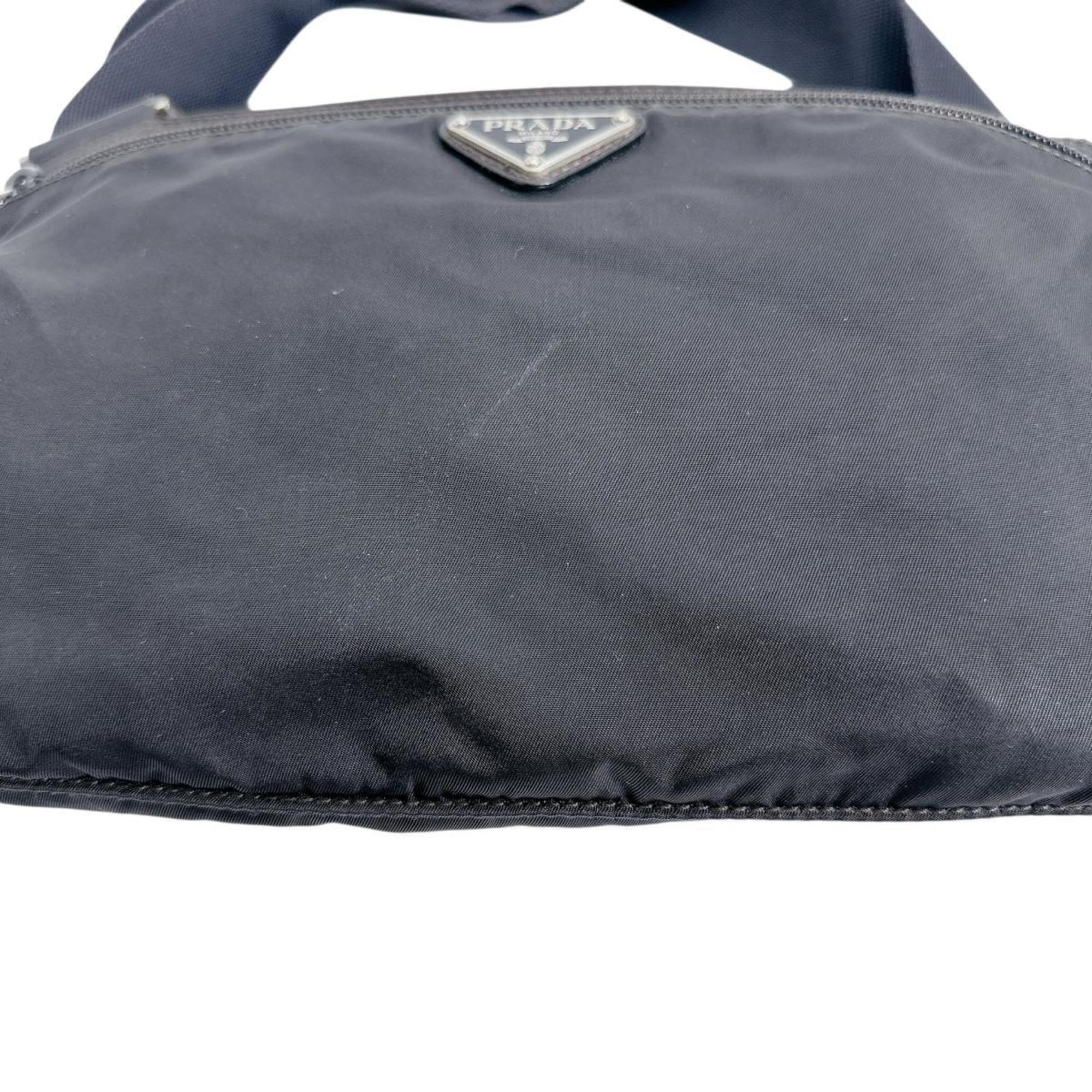 Prada Black Nylon Shoulder Bag Sling Bag (Pre-Owned)