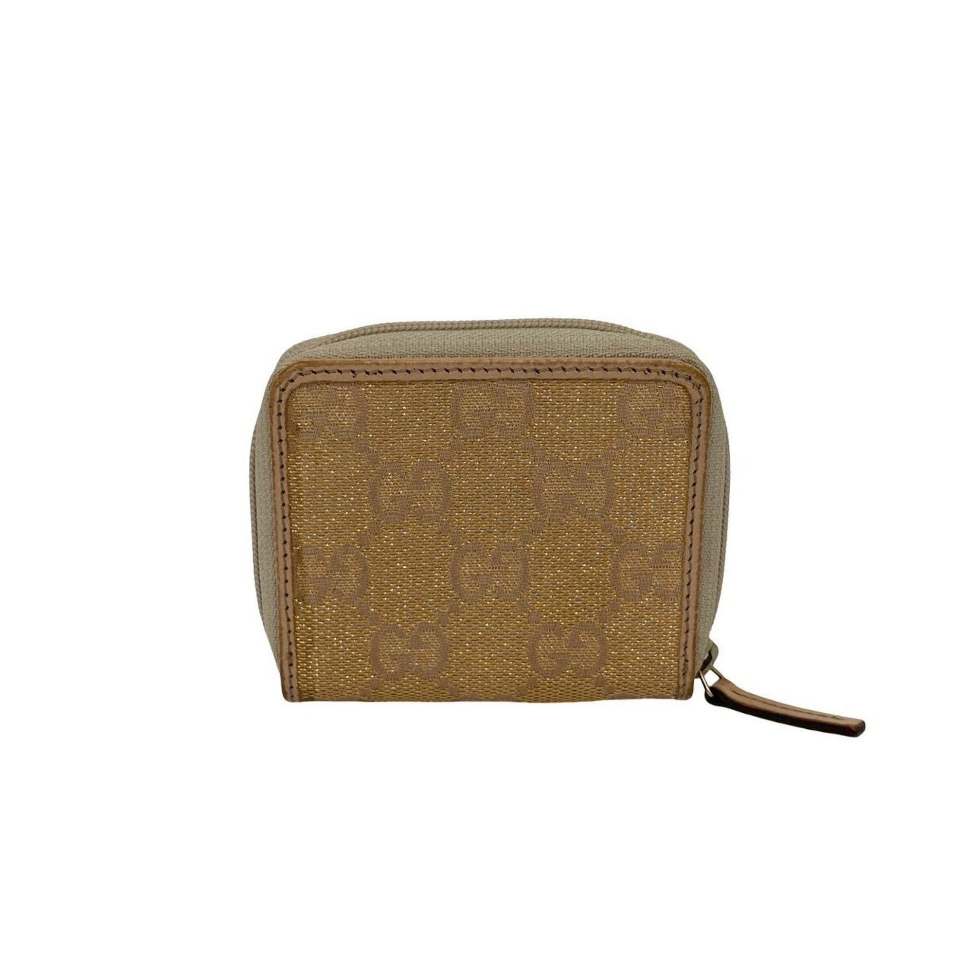 Gucci Pink Canvas Leather Coin Purse/Coin Case (Pre-Owned)