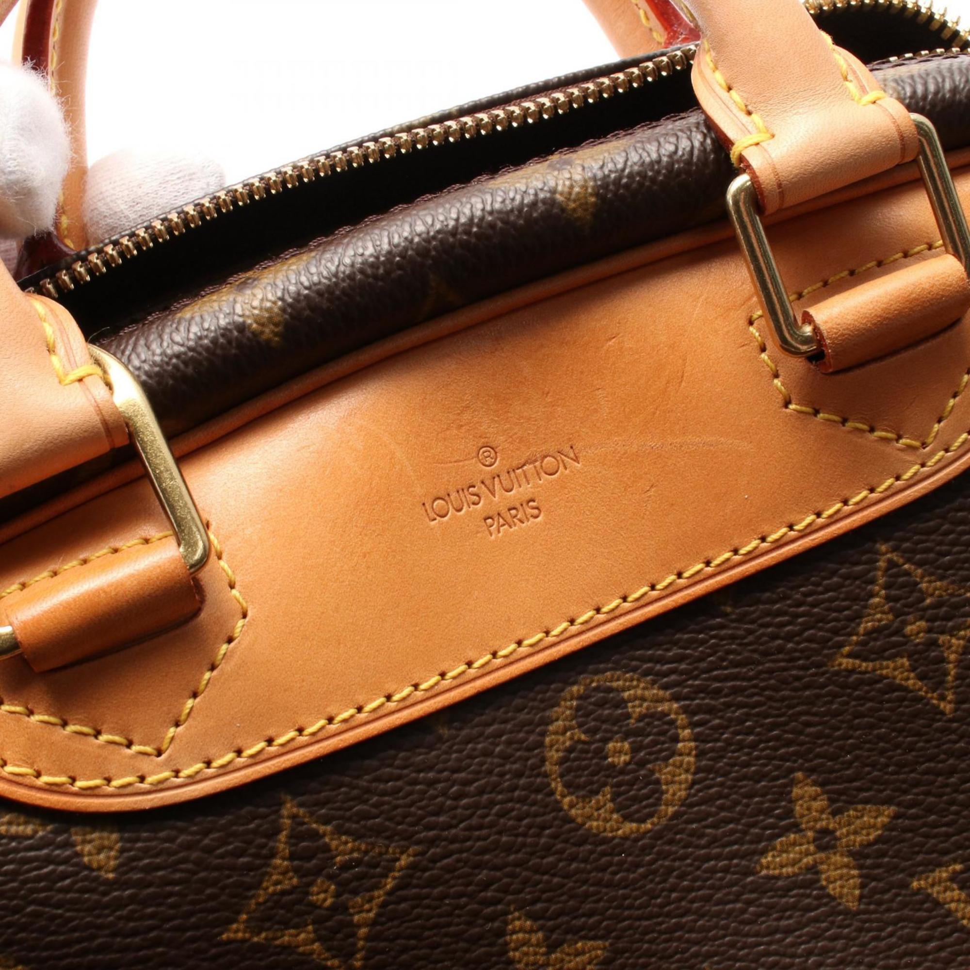 Louis Vuitton Brown Coated Canvas Pvc Monogram Leather Handbag (Pre-Owned)