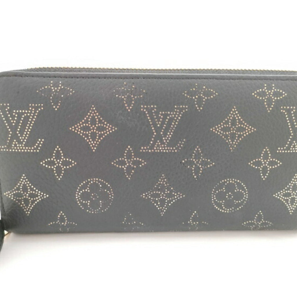 Louis Vuitton Black Leather Long Wallet (Bi-Fold) (Pre-Owned)