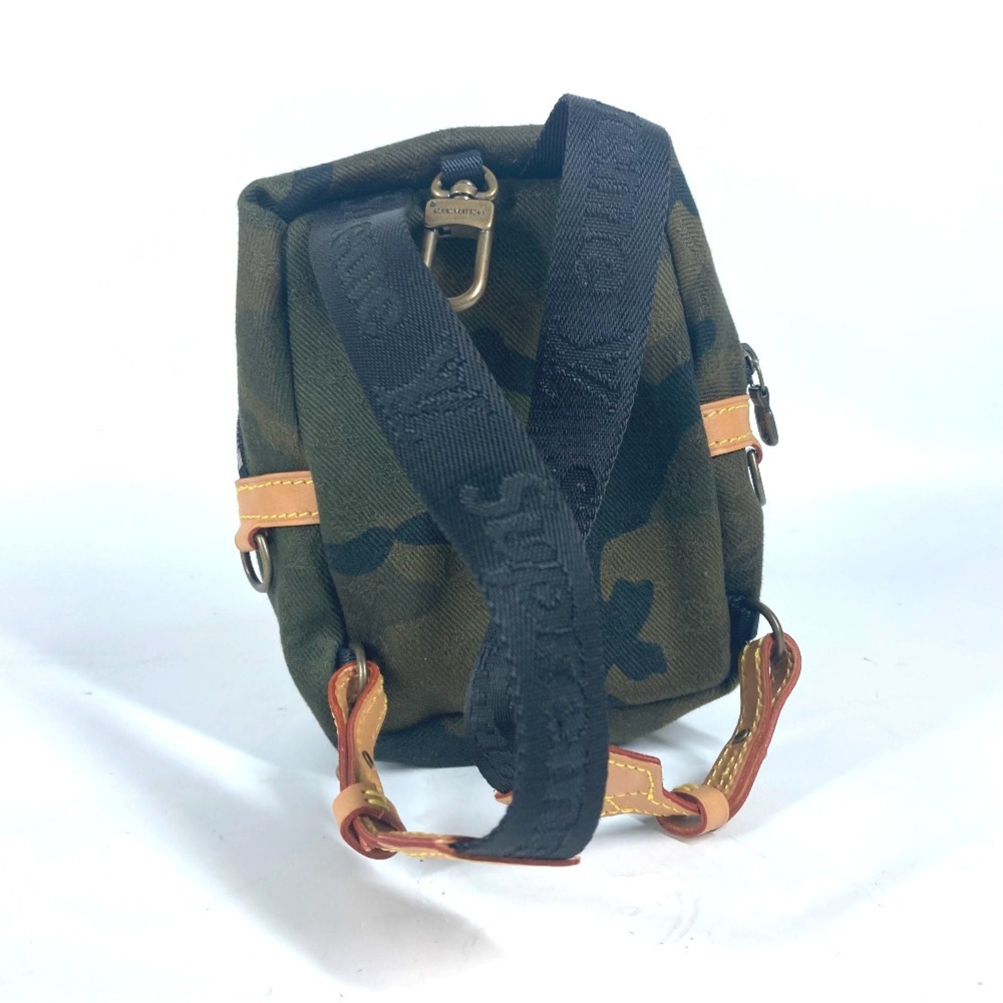Louis Vuitton Camouflage Green Canvas Backpack (Pre-Owned)