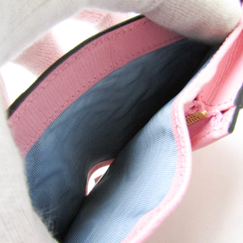 Gucci Multi-Color Pink Leather Wallet (Bi-Fold) (Pre-Owned)