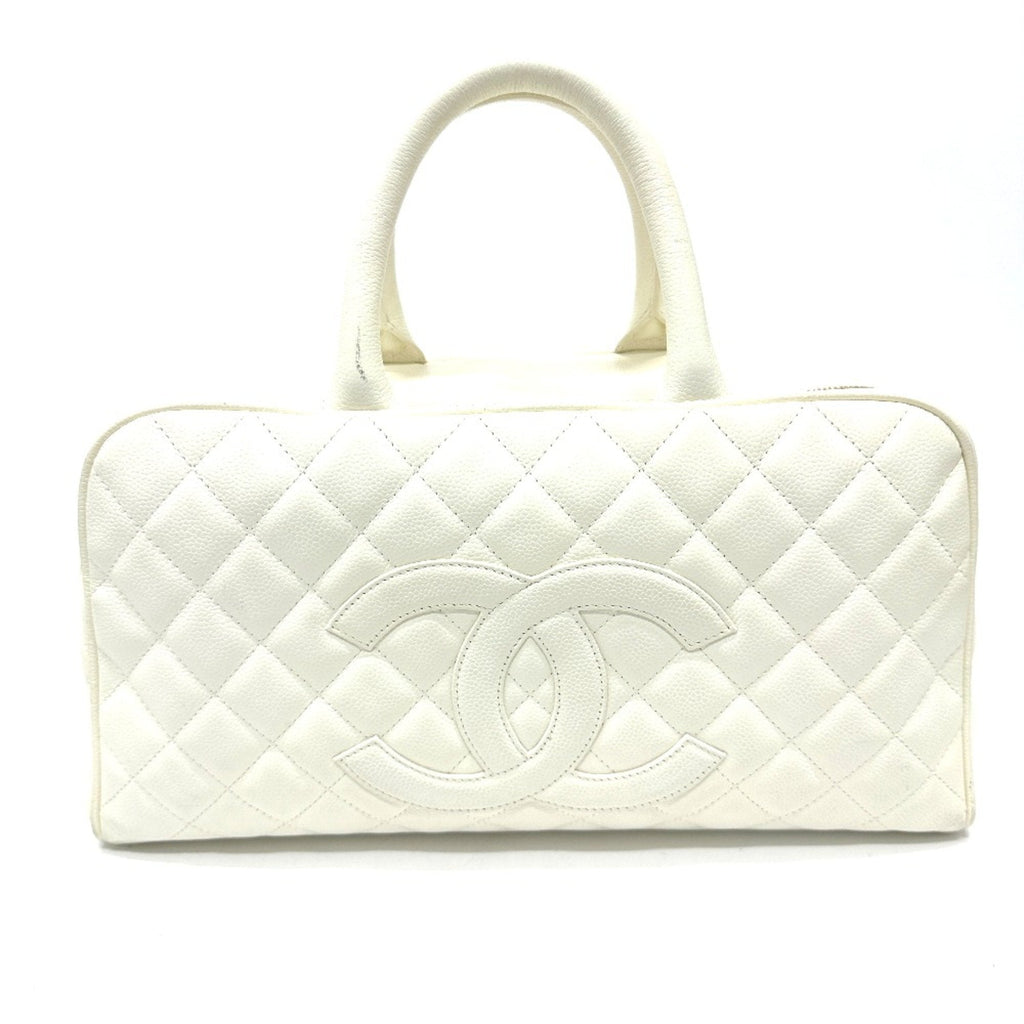Chanel White Leather Handbag (Pre-Owned)
