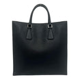 Prada Black Leather Handbag Tote Bag (Pre-Owned)