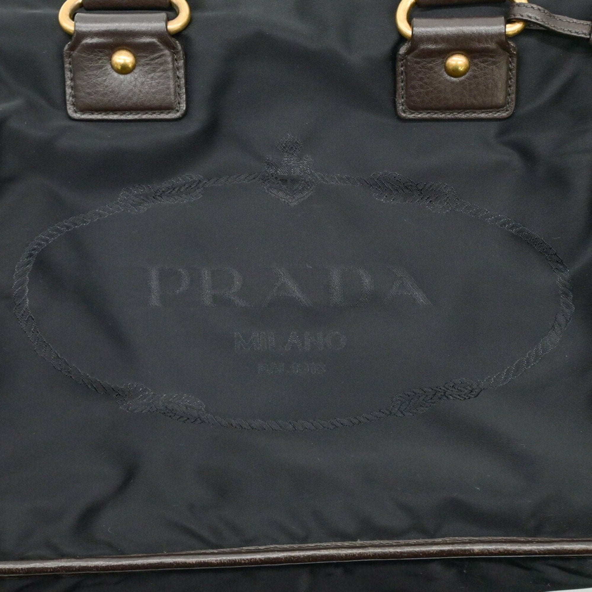 Prada Black Nylon Handbag Shoulder Bag (Pre-Owned)