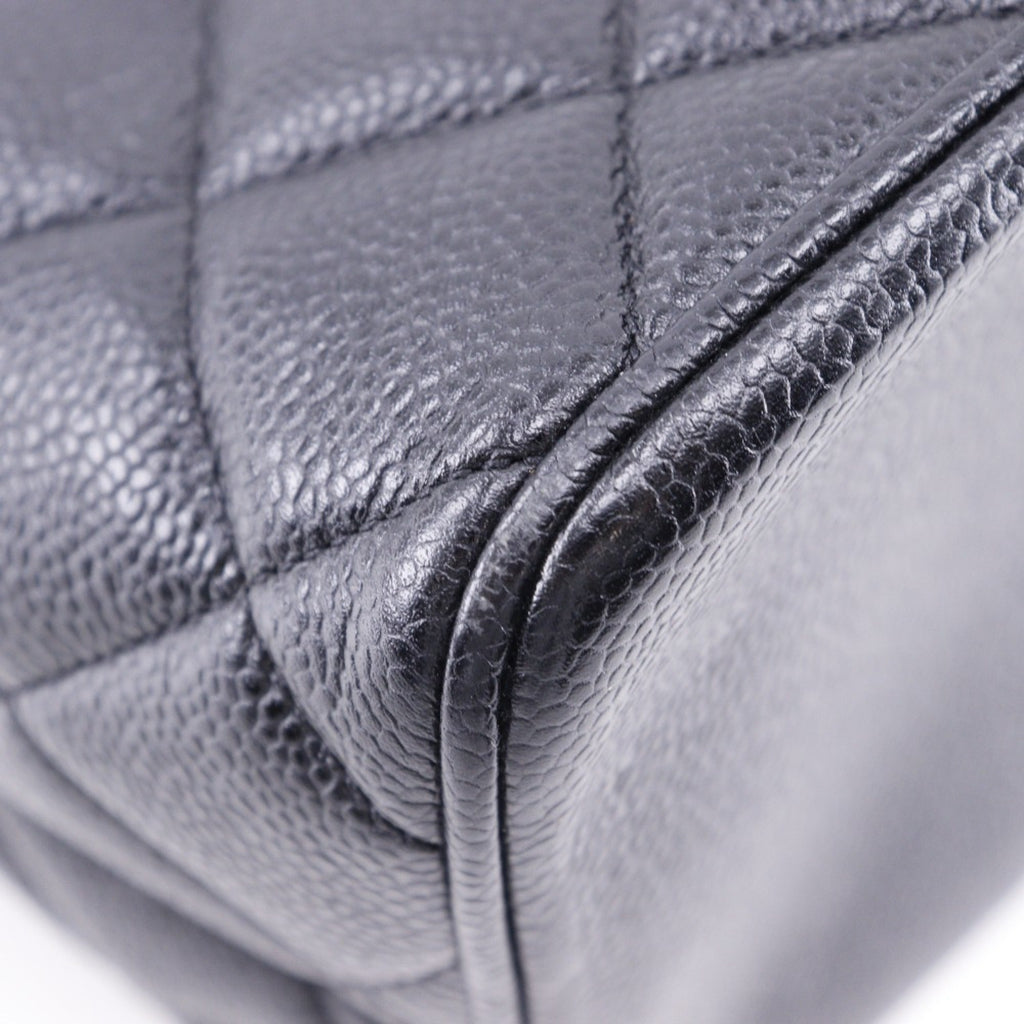 Chanel Caviar Skin Black Caviar Leather Tote Bag (Pre-Owned)