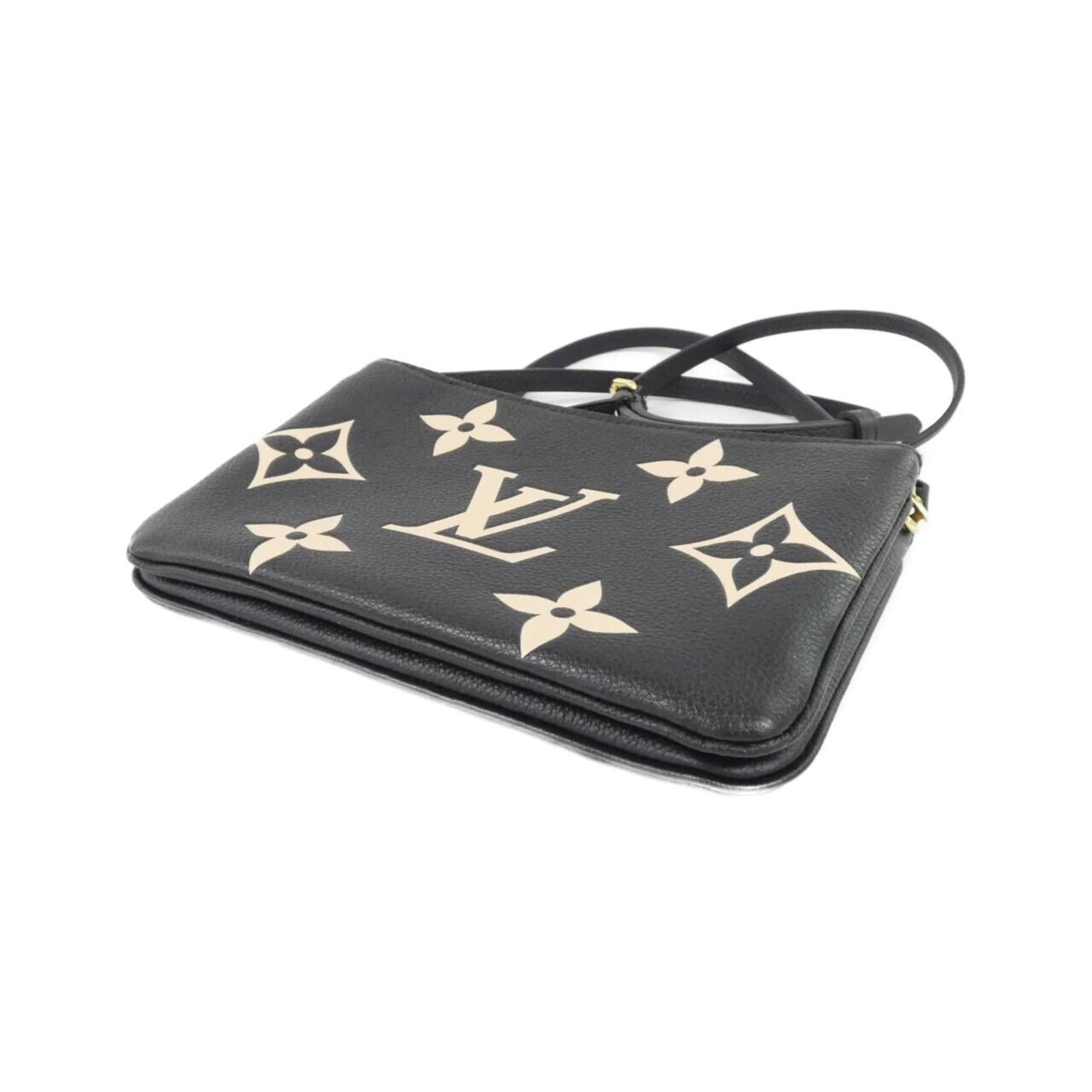 Louis Vuitton Monogram Empreinte Beige Black Leather Pochette Shoulder Bag (Pre-Owned)