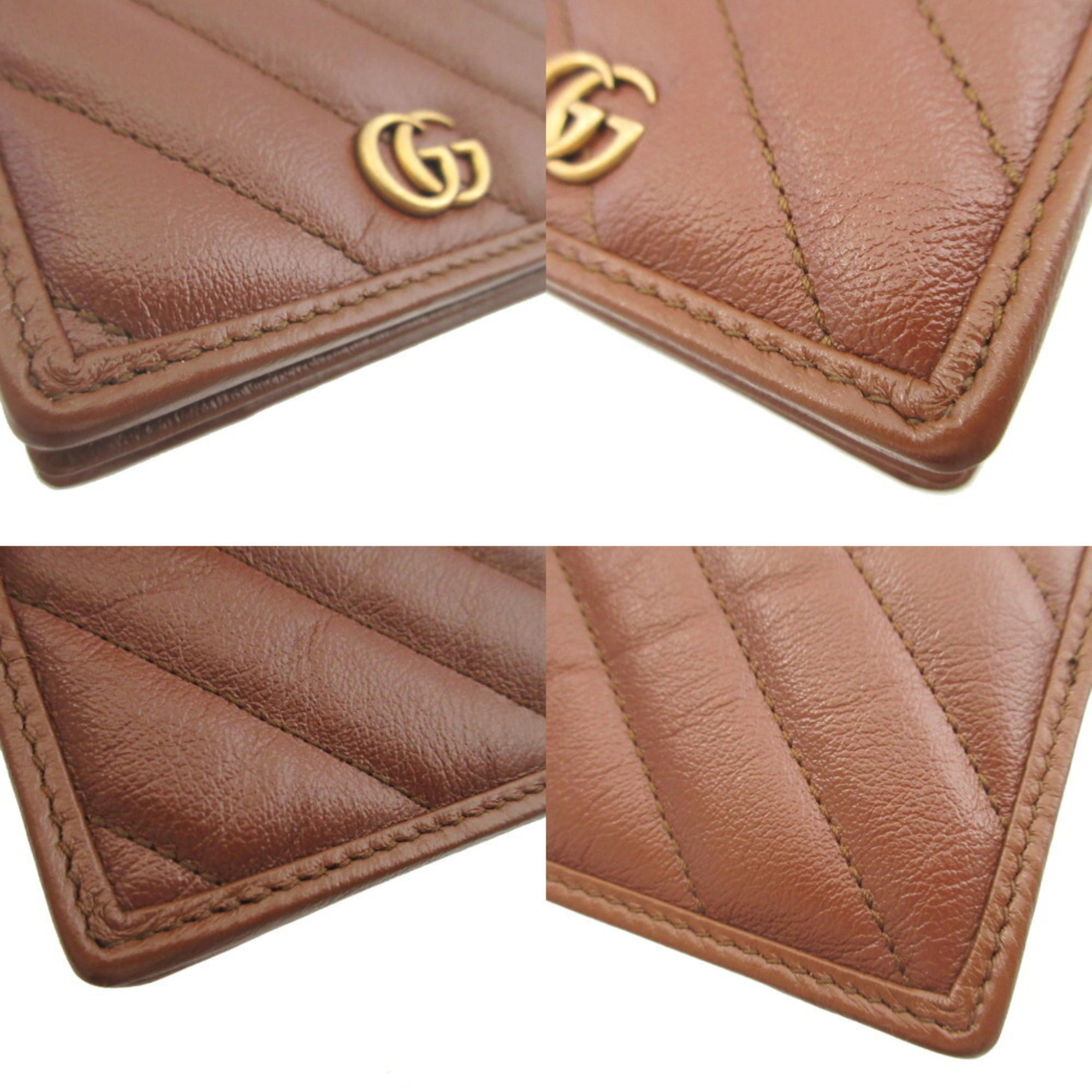 Gucci Brown Leather Coin Purse/Coin Case (Pre-Owned)