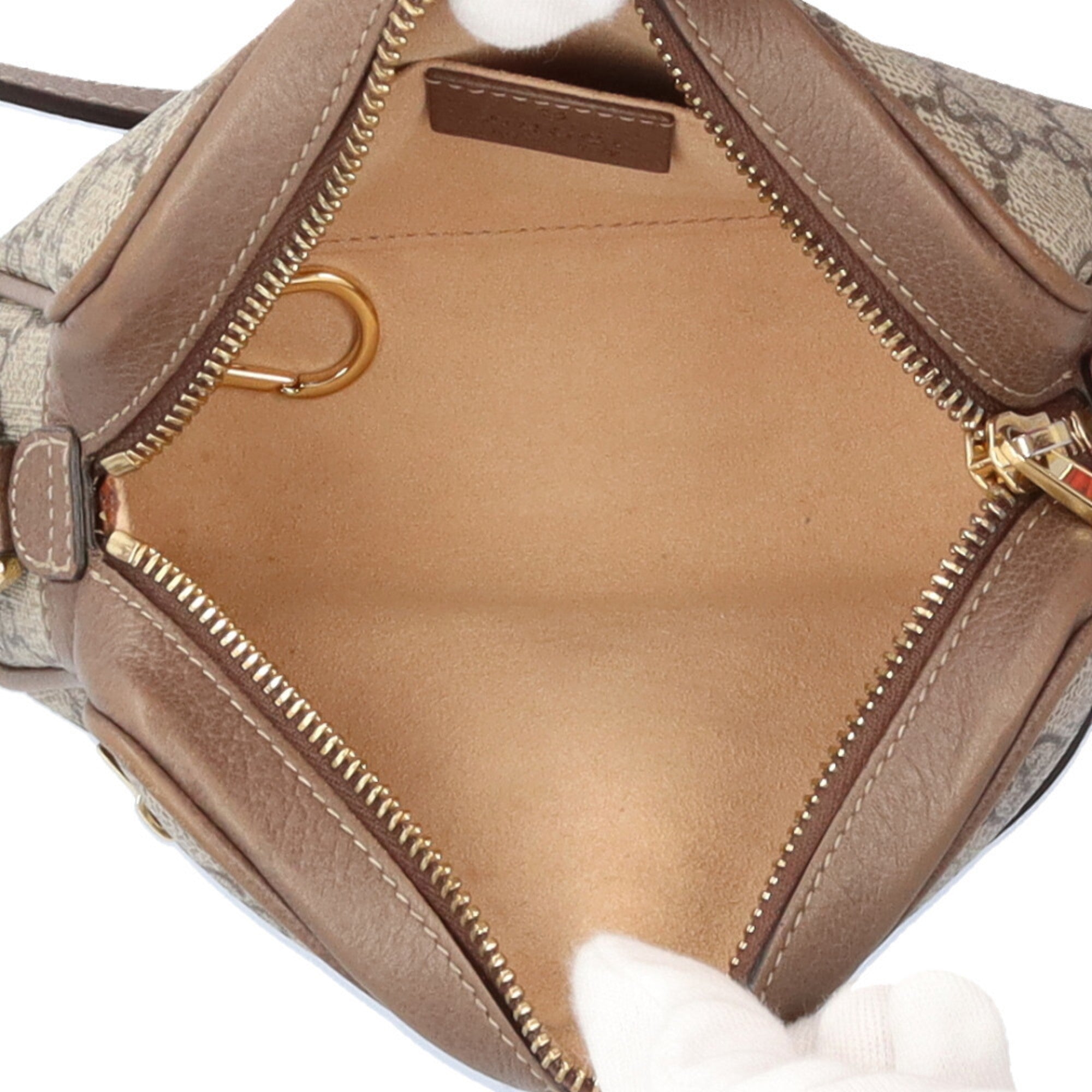 Gucci Ophidia Beige Gg Supreme Shoulder Bag (Pre-Owned)