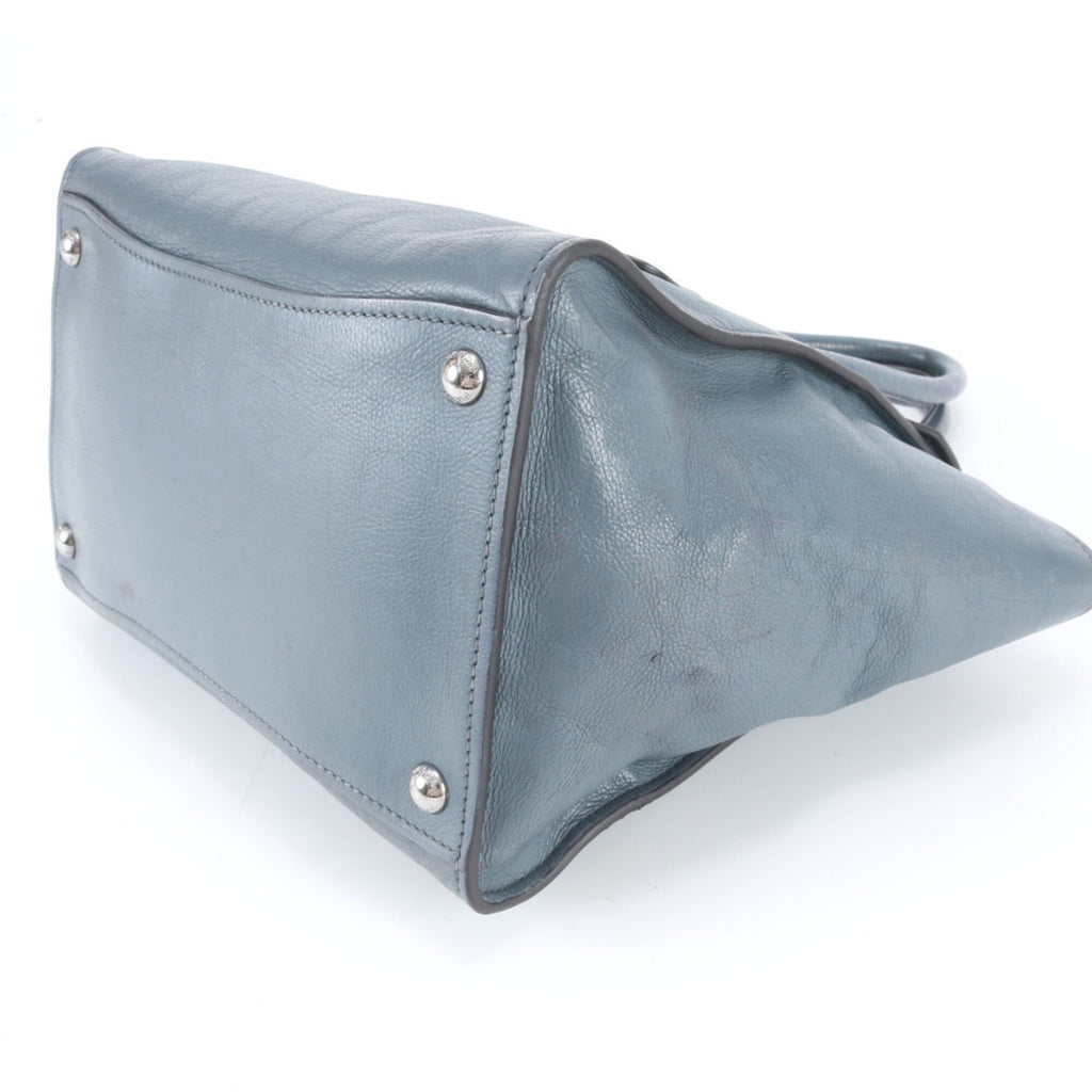 Prada Blue Leather Handbag (Pre-Owned)