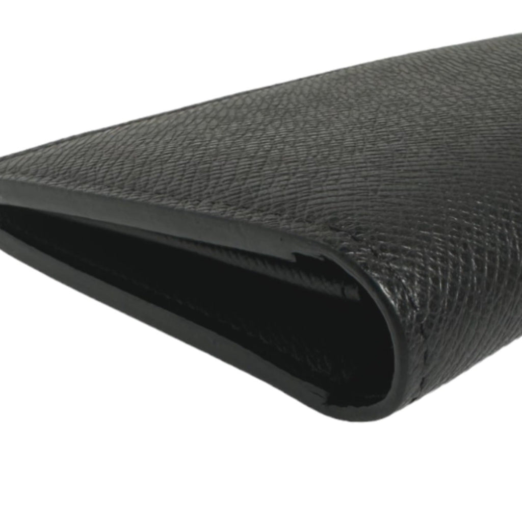 Louis Vuitton Black Taiga Leather Long Wallet (Bi-Fold) (Pre-Owned)