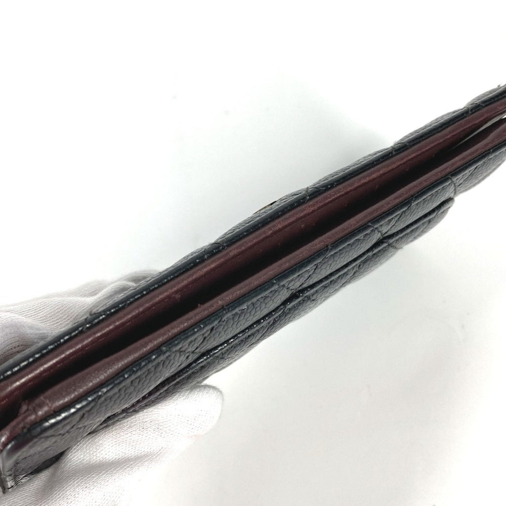 Chanel Black Leather Long Wallet (Bi-Fold) (Pre-Owned)