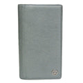 Chanel Coco Button Silver Leather Long Wallet (Bi-Fold) (Pre-Owned)