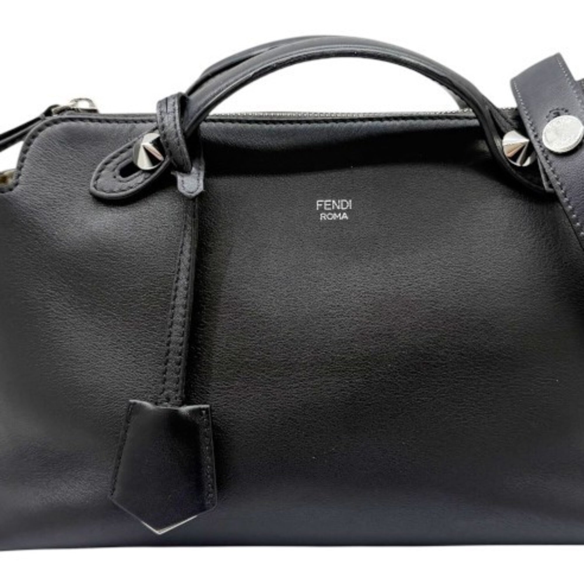 Fendi By The Way Black Leather Shoulder Bag (Pre-Owned)