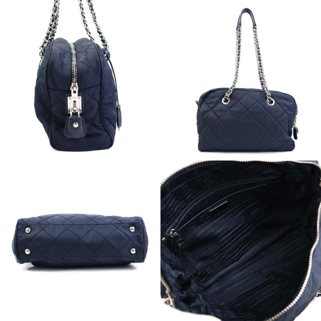 Prada Navy Nylon Shoulder Bag (Pre-Owned)