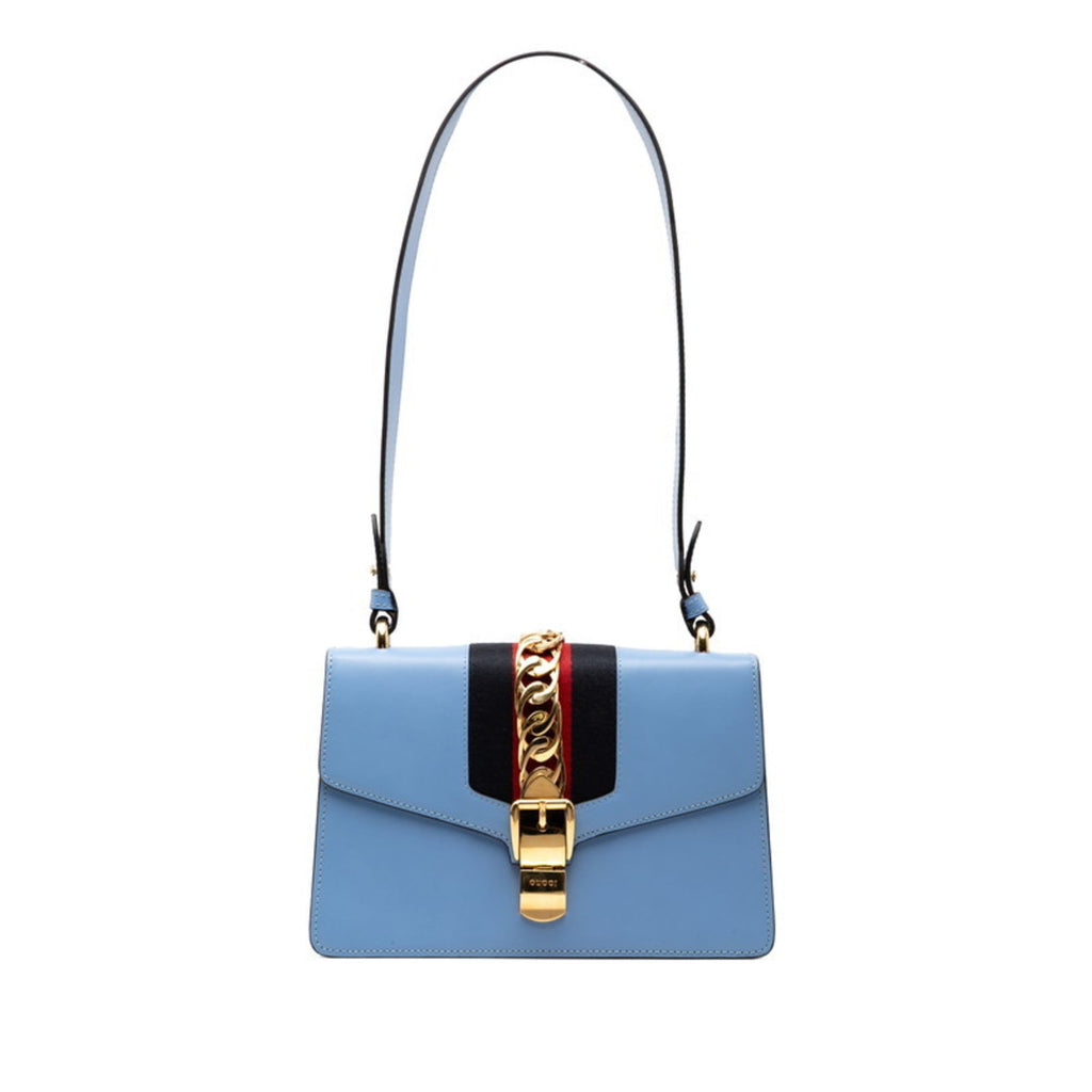 Gucci Blue Leather Shoulder Bag (Pre-Owned)