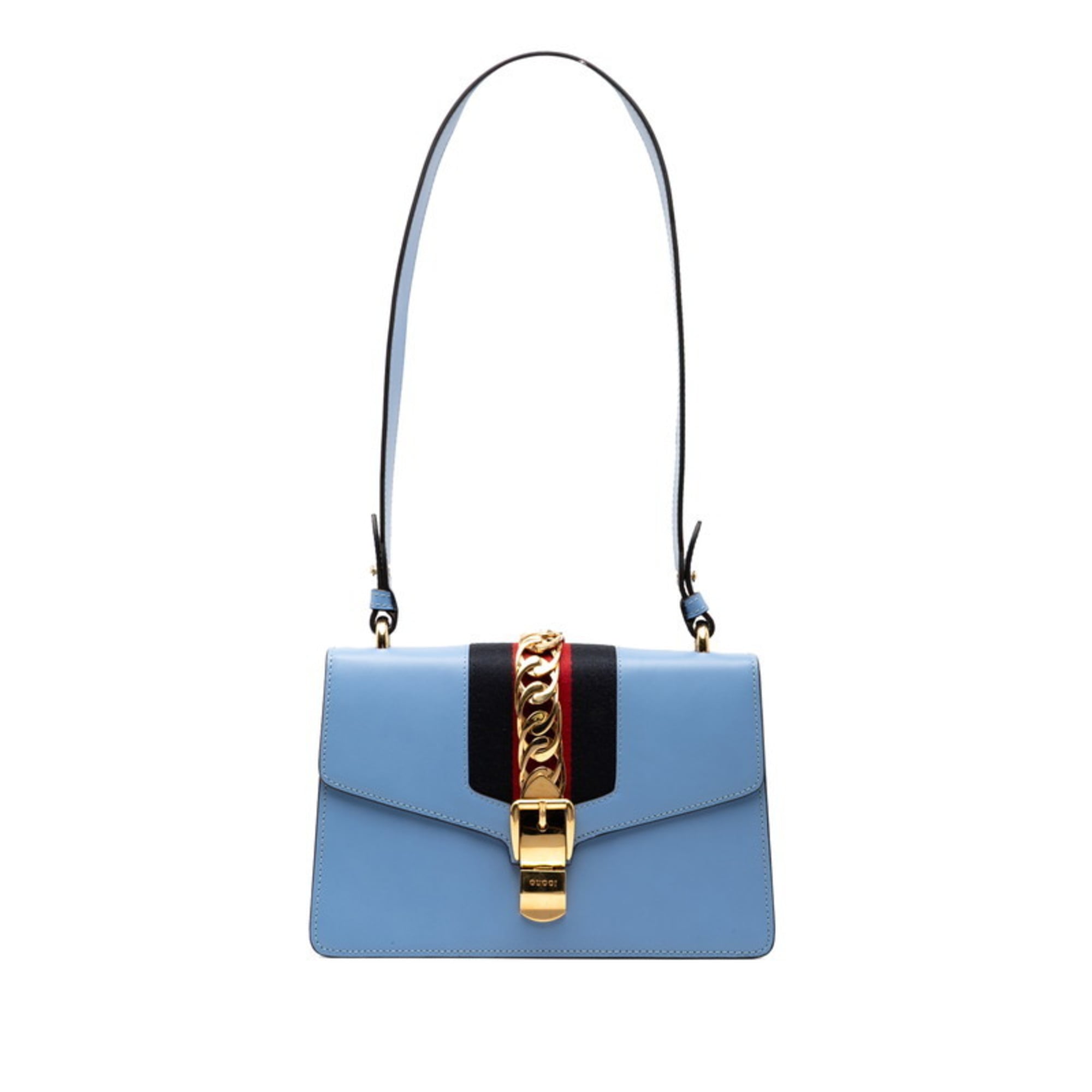 Gucci Blue Leather Shoulder Bag (Pre-Owned)