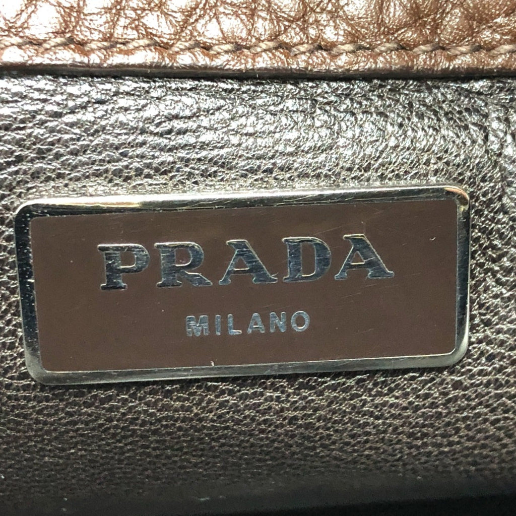 Prada Brown Leather Shoulder Bag (Pre-Owned)