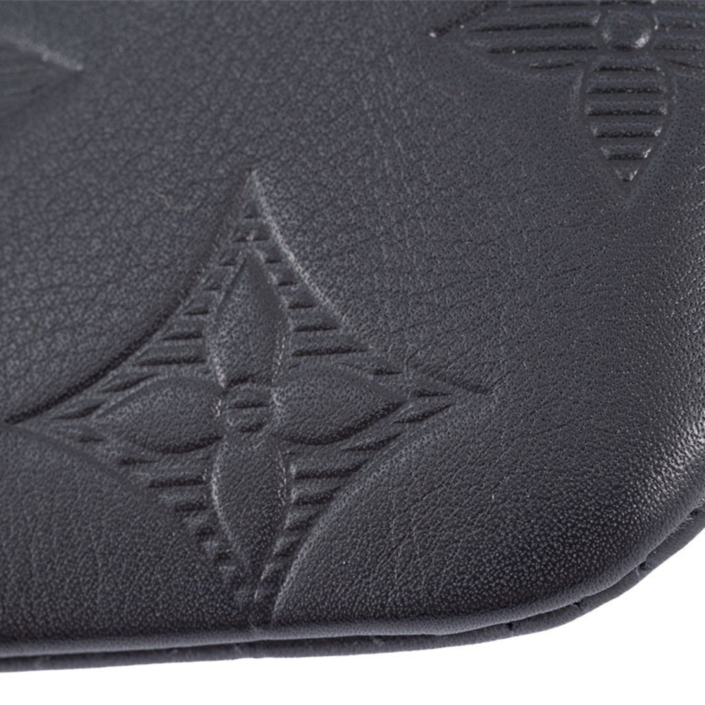 Louis Vuitton Black Monogram Shadow Clutch Bag Pochette (Pre-Owned)