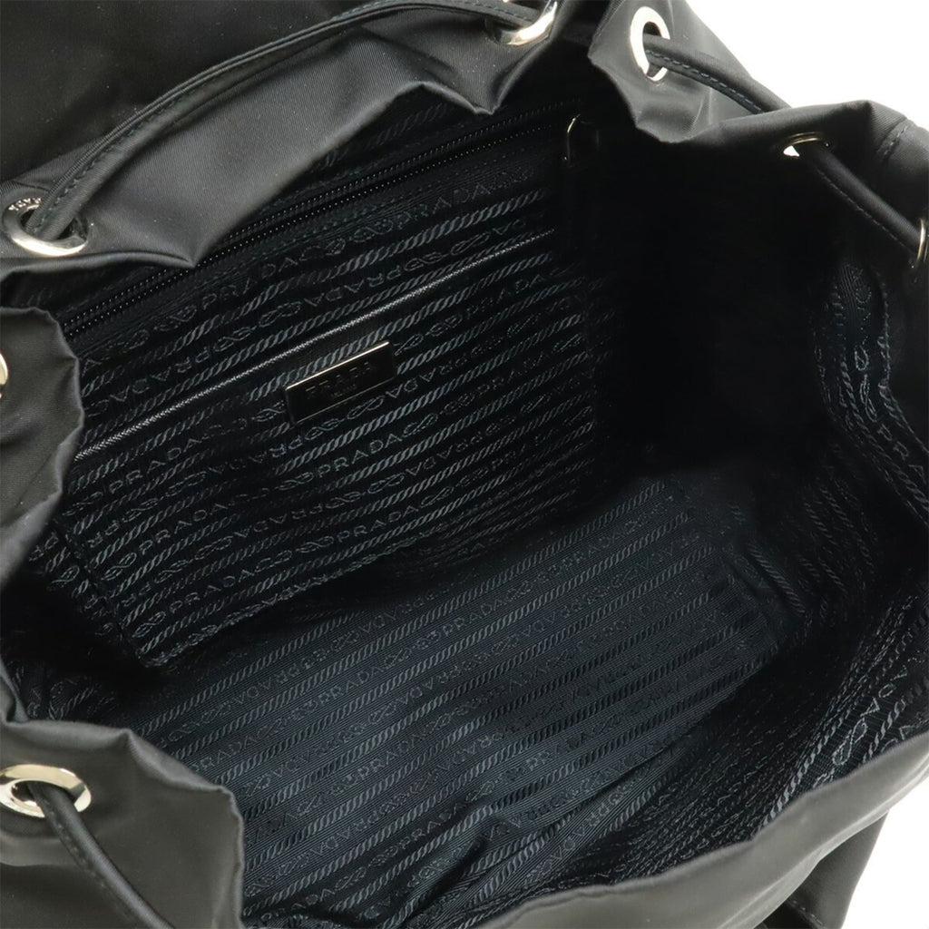 Prada Black Nero Nylon Leather Backpack (Pre-Owned)