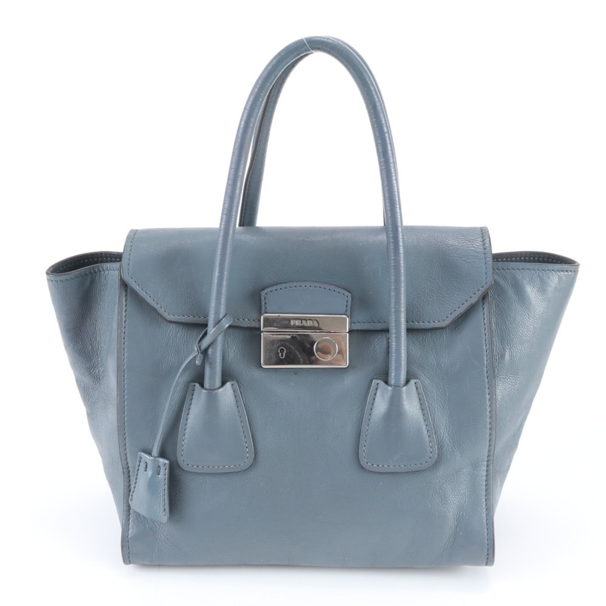 Prada Blue Leather Handbag (Pre-Owned)