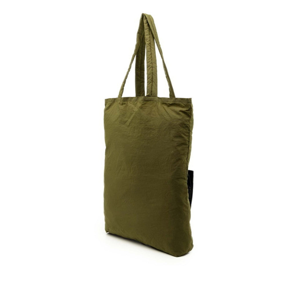 Bottega Veneta Black Khaki Leather Nylon Eco-Bag Tote Bag (Pre-Owned)