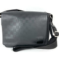 Louis Vuitton Black Noir Damier Infini Messenger Bag Shoulder Bag (Pre-Owned)