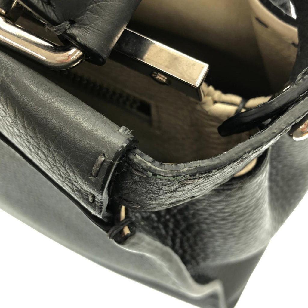 Fendi Gray Leather Handbag (Pre-Owned)