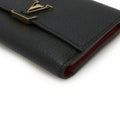 Louis Vuitton Hot Pink Noir Leather Wallet (Tri-Fold) (Pre-Owned)