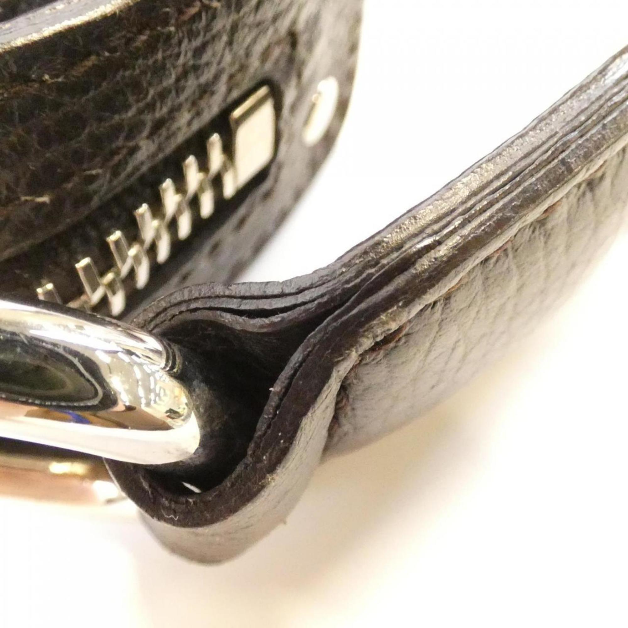 Gucci Dark Brown Leather Handbag (Pre-Owned)
