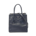 Prada Navy Leather Handbag Tote Bag (Pre-Owned)