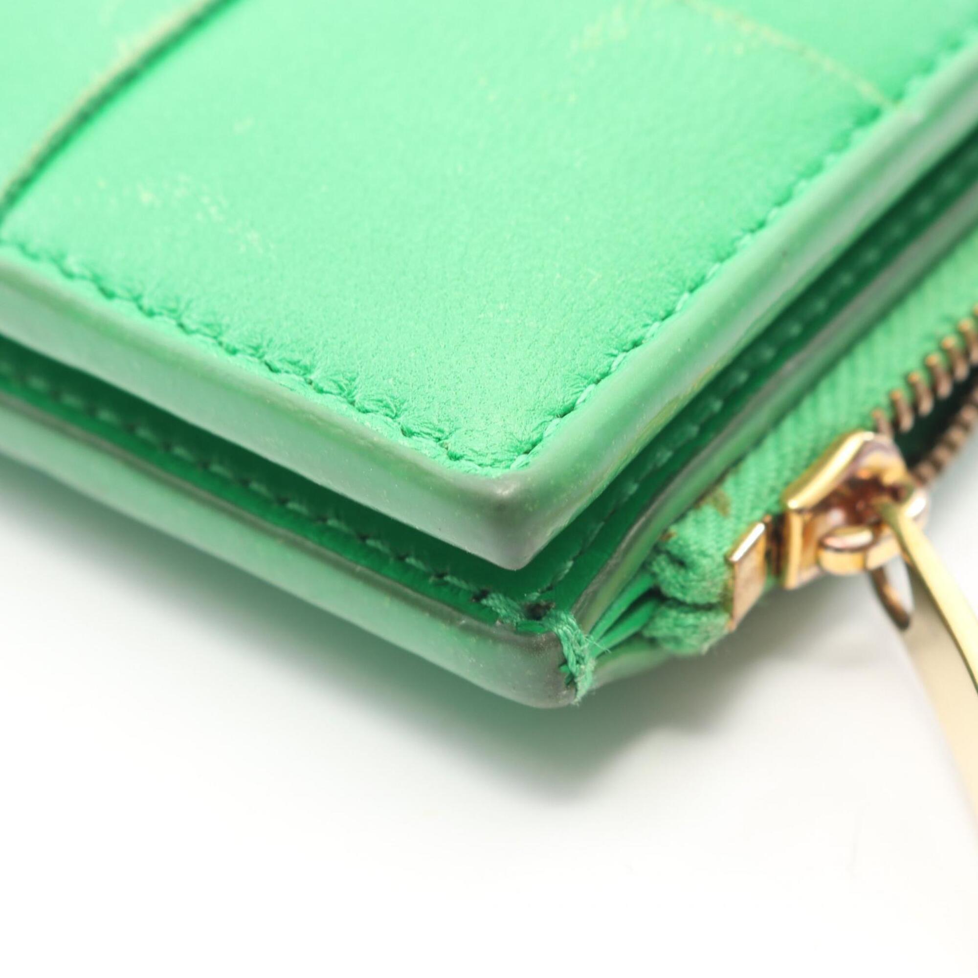Bottega Veneta Green Leather Wallet (Bi-Fold) (Pre-Owned)