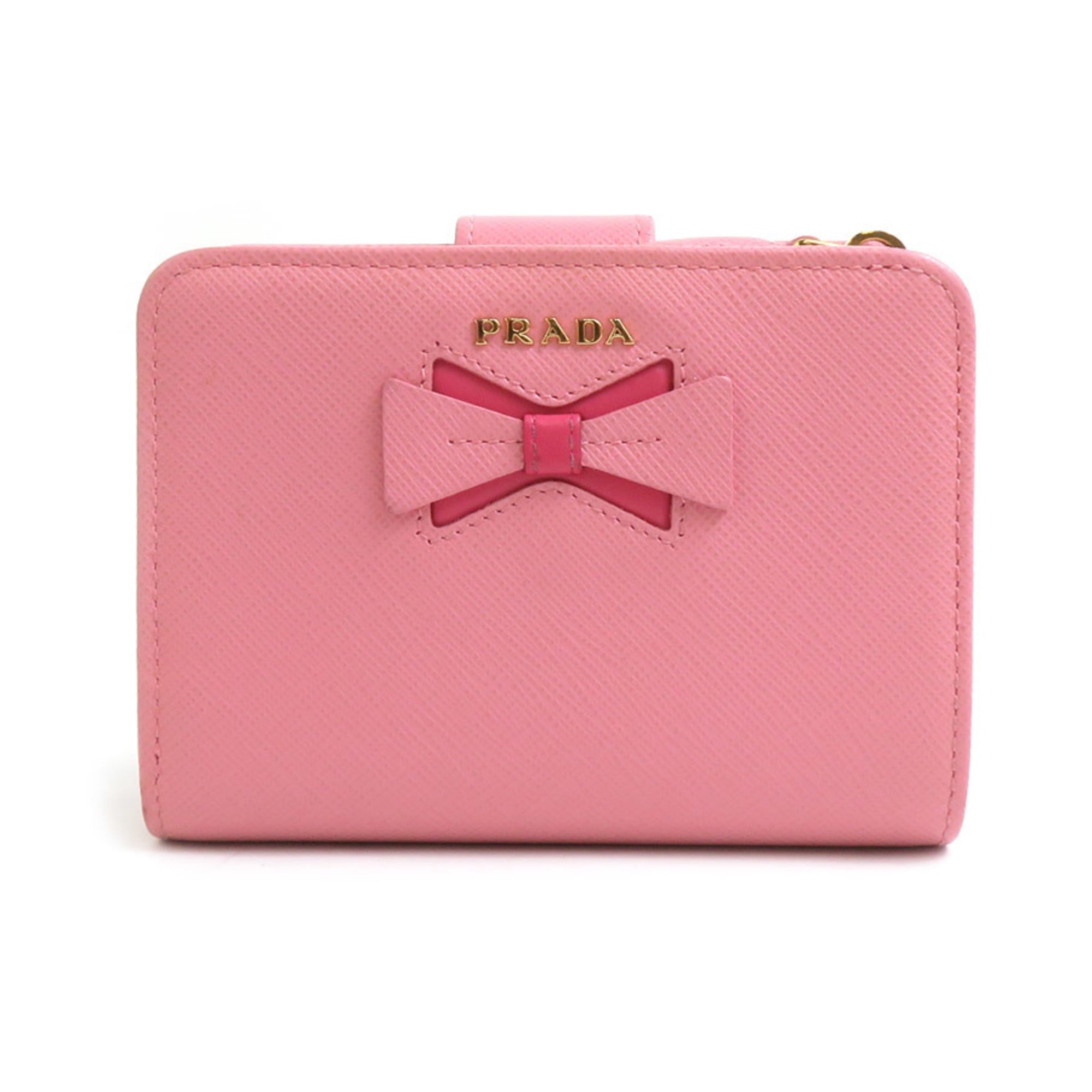 Prada Pink Leather Wallet (Bi-Fold) (Pre-Owned)