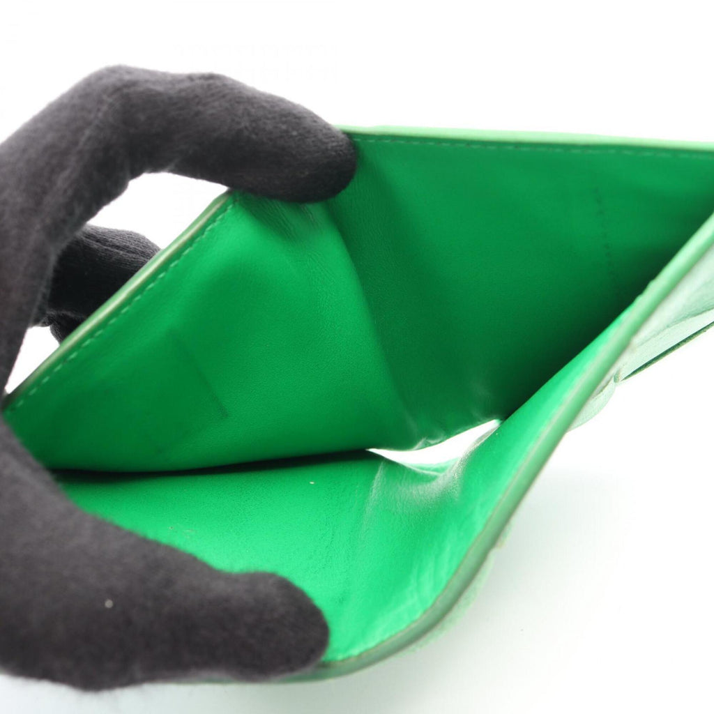 Bottega Veneta Green Leather Wallet (Bi-Fold) (Pre-Owned)