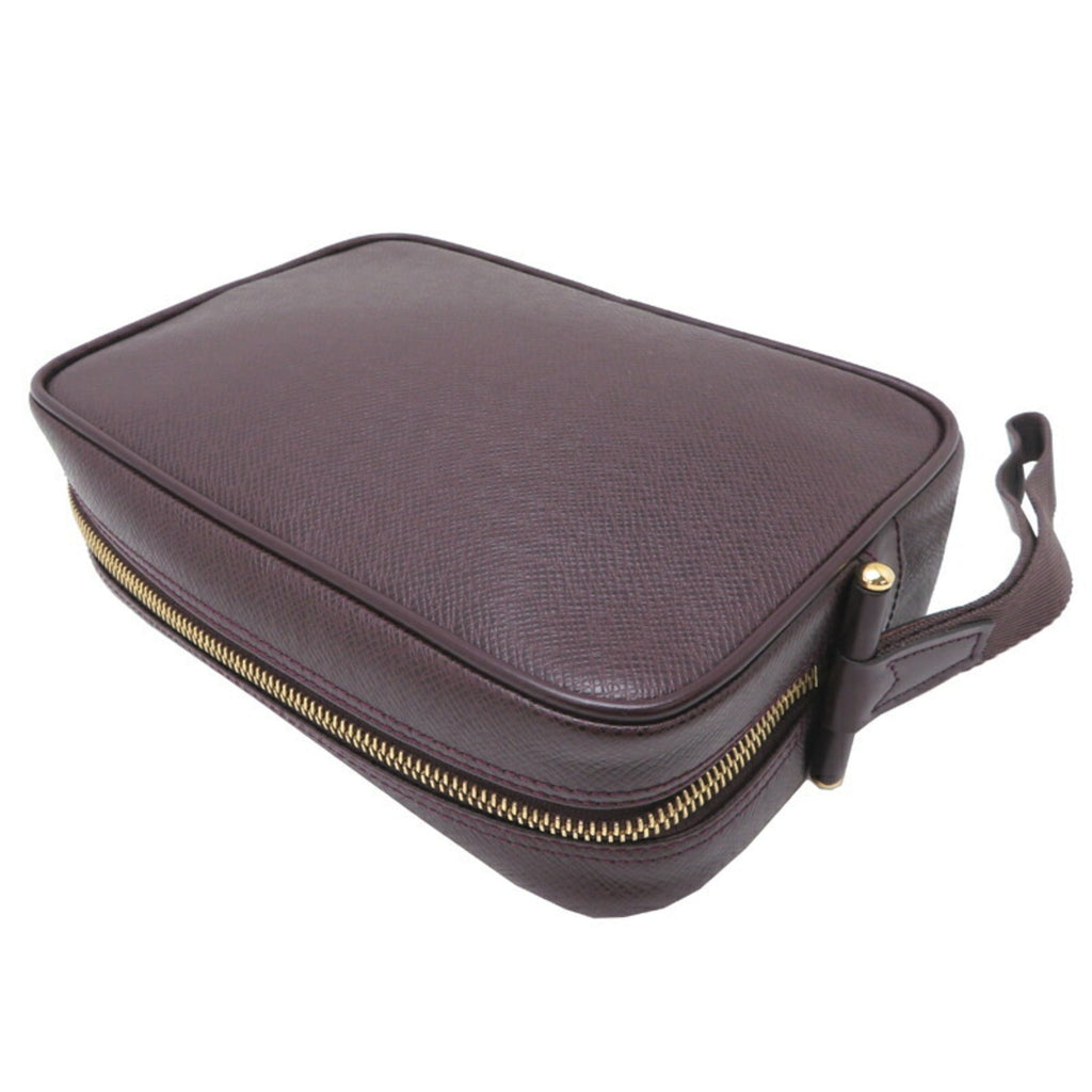 Louis Vuitton Acajou Brown Taiga Leather Clutch Bag Pouch (Pre-Owned)