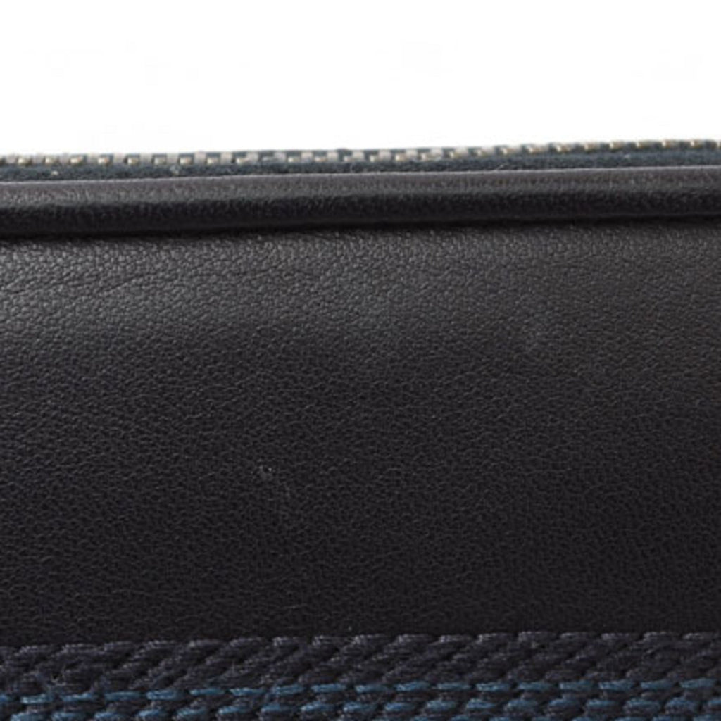 Bottega Veneta Navy Leather Long Wallet (Bi-Fold) (Pre-Owned)