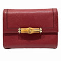 Gucci Bordeaux Leather Wallet (Tri-Fold) (Pre-Owned)