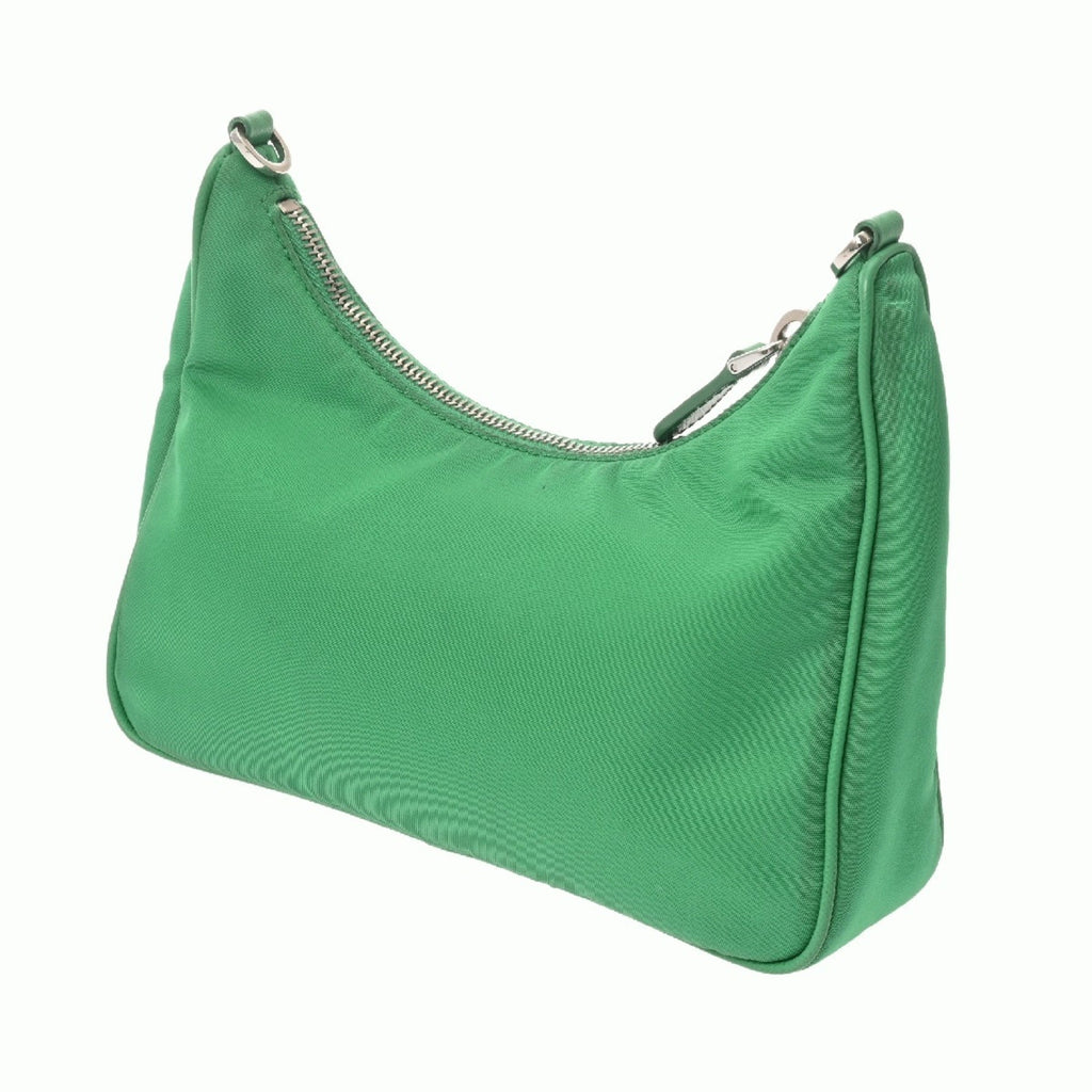 Prada Green Nylon Shoulder Bag (Pre-Owned)
