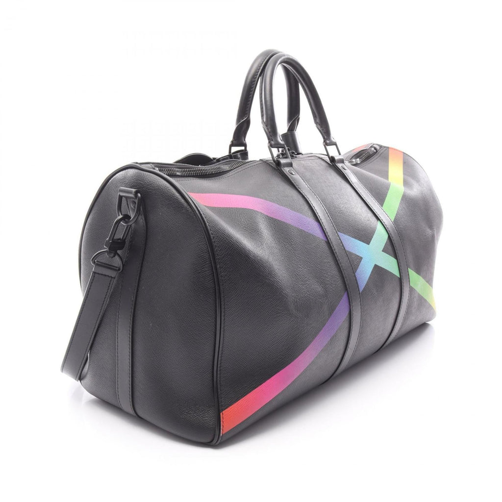 Louis Vuitton Black Multi-Color Noir Leather Boston Bag (Pre-Owned)